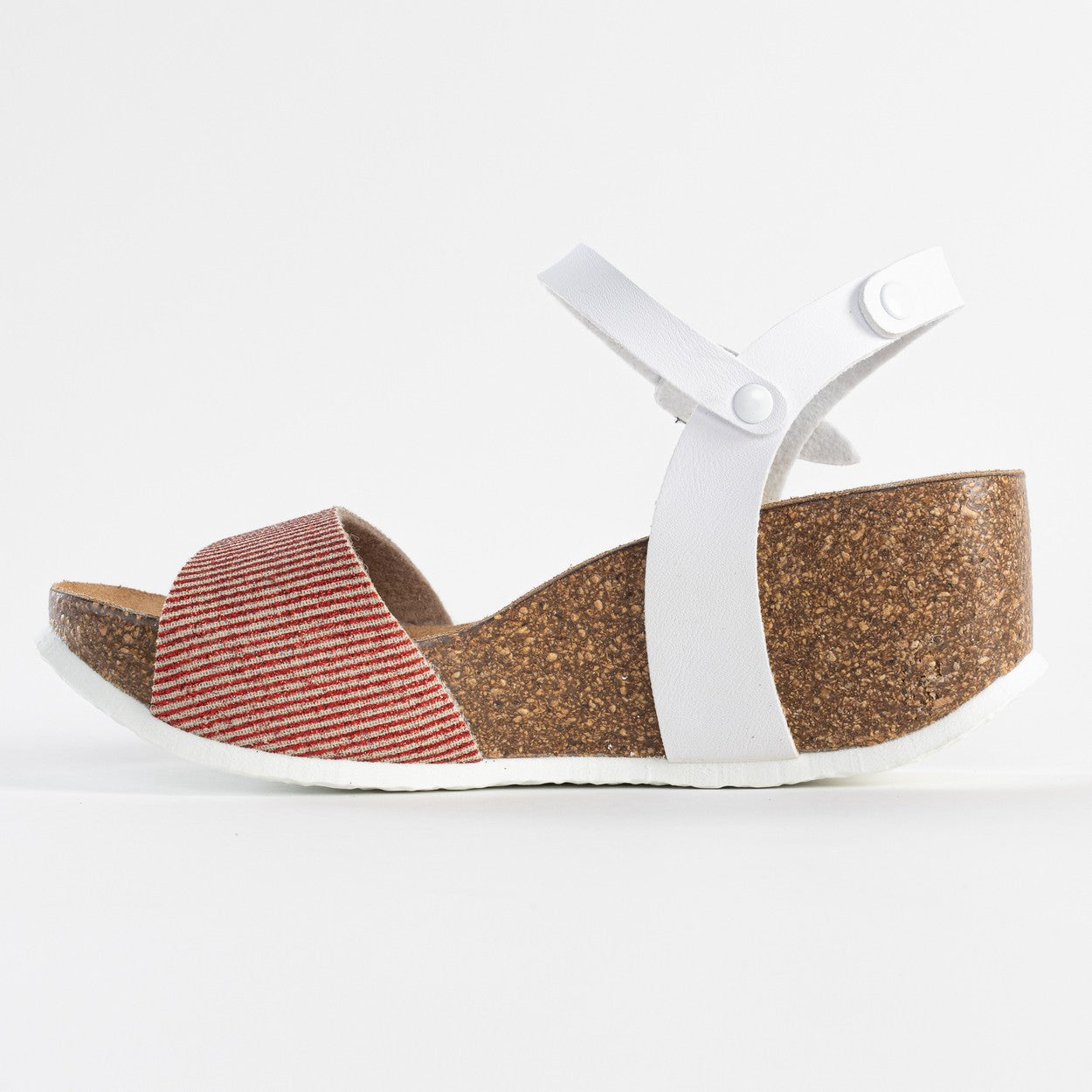 Sandales Leganes Rouge Et Blanc Compensées et Semi-compensées Bayton femme