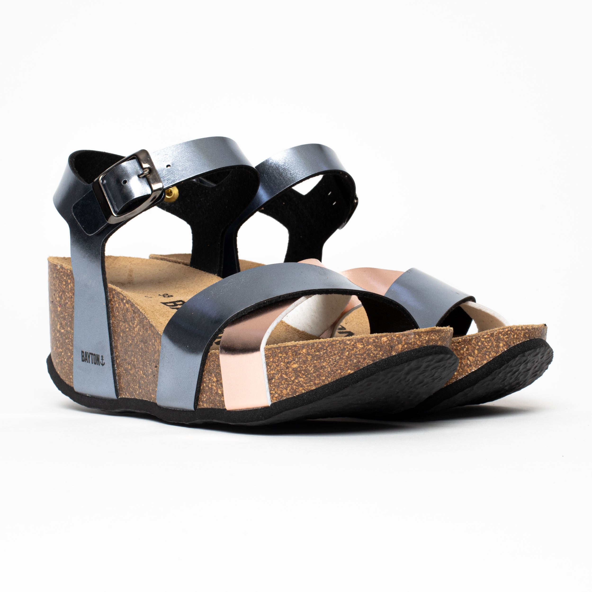 Sandales Gijon Camel Compensées et Semi-compensées Bayton femme