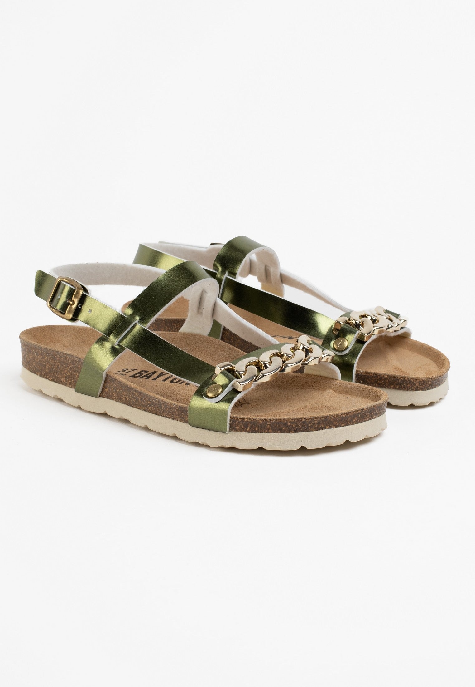 Sandales-Ramatuelle-Vert-Multi-Brides-Bayton-femme