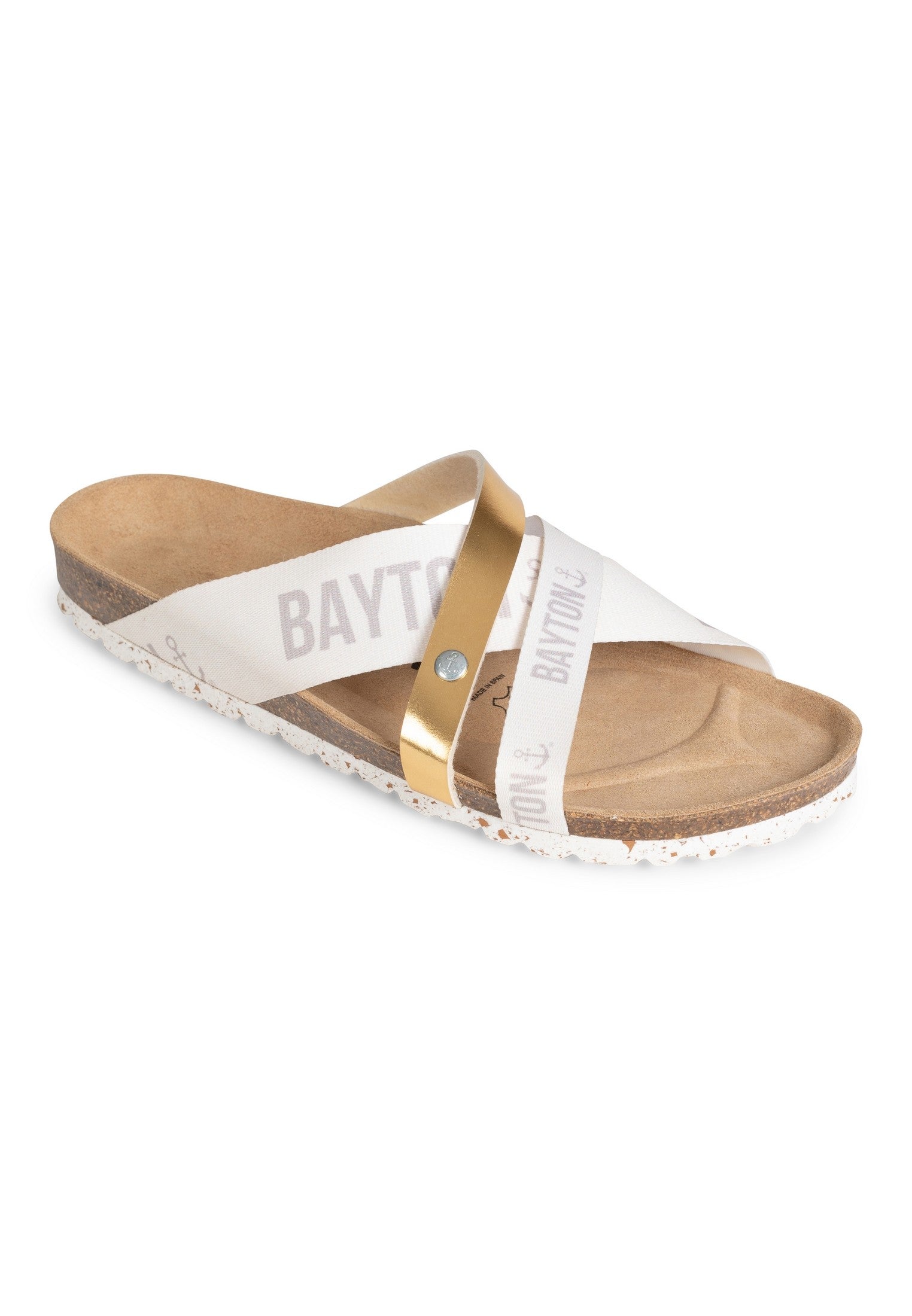 Sandales-Sisco-Beige-Et-Dorées-Multi-Brides-Bayton-femme