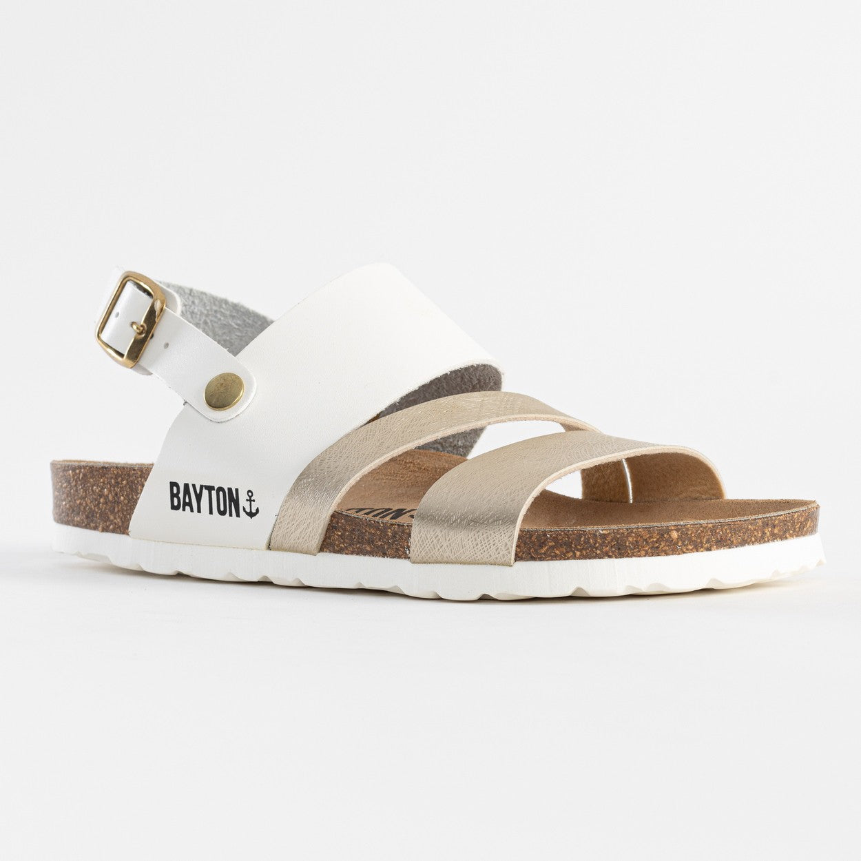 Sandales Vitoria Multi-Brides Blanc et Doré_12032.jpg