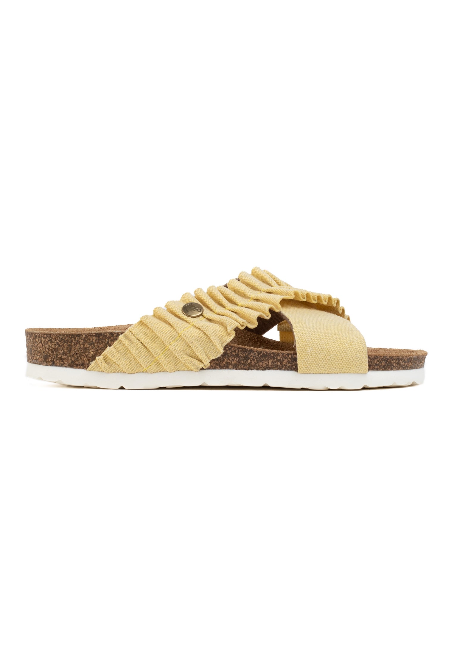 Sandales 2 Brides Victoire Jaune Denim