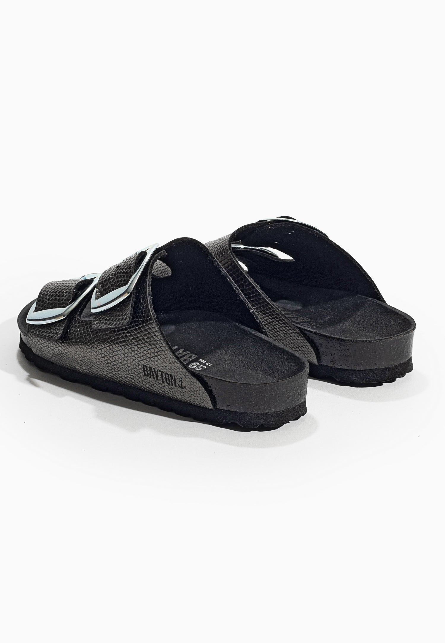 Alicante Silver Dark 2 Strap Sandals