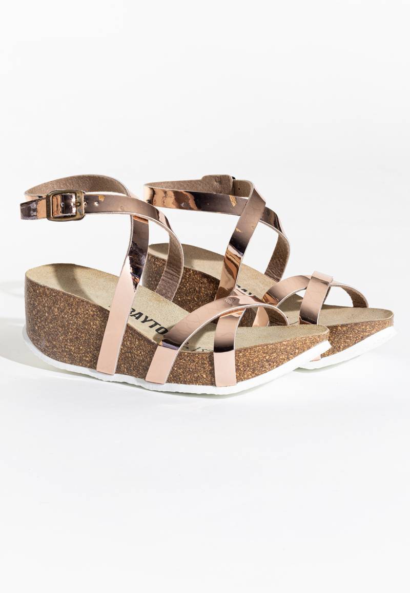 Sandalias Asteria Cuña Y Semicuña Rosa