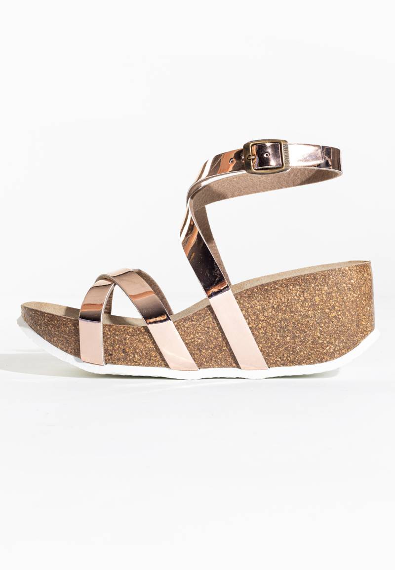 Sandalias Asteria Cuña Y Semicuña Rosa