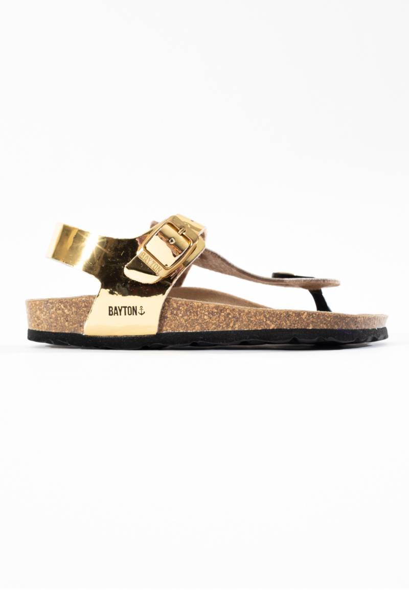 Sandalias doradas con puntera Rhea