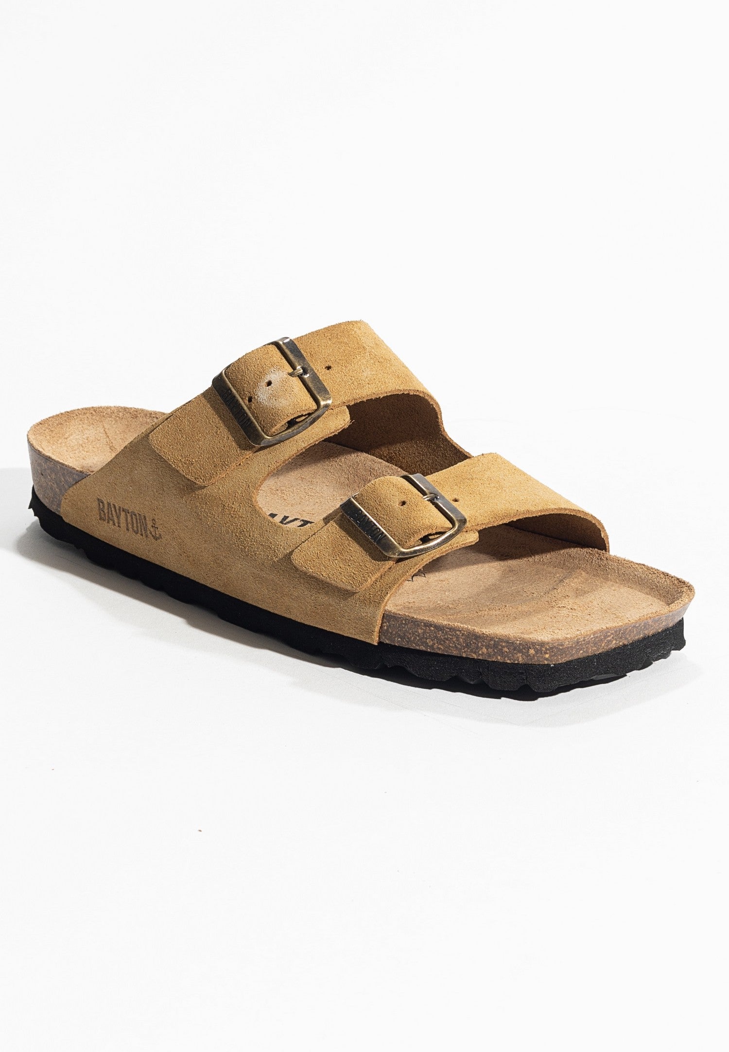 Sandales-2-Brides-Atlas-Camel-en-Cuir-Suédé-Bayton-femme