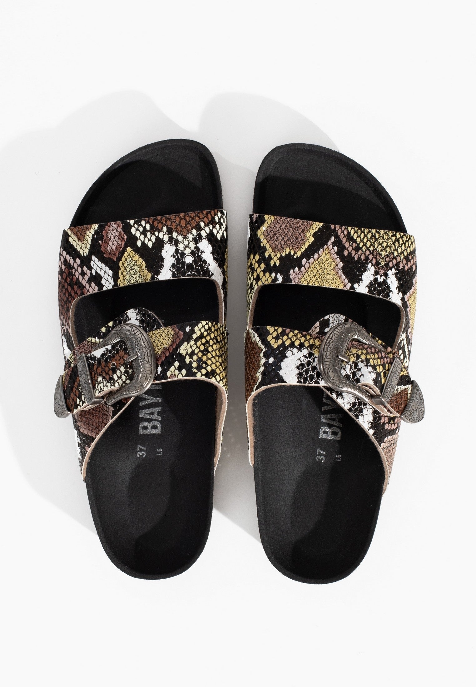 Sandales-2-Brides-Attila-Noir-Et-Beige-Bayton-femme