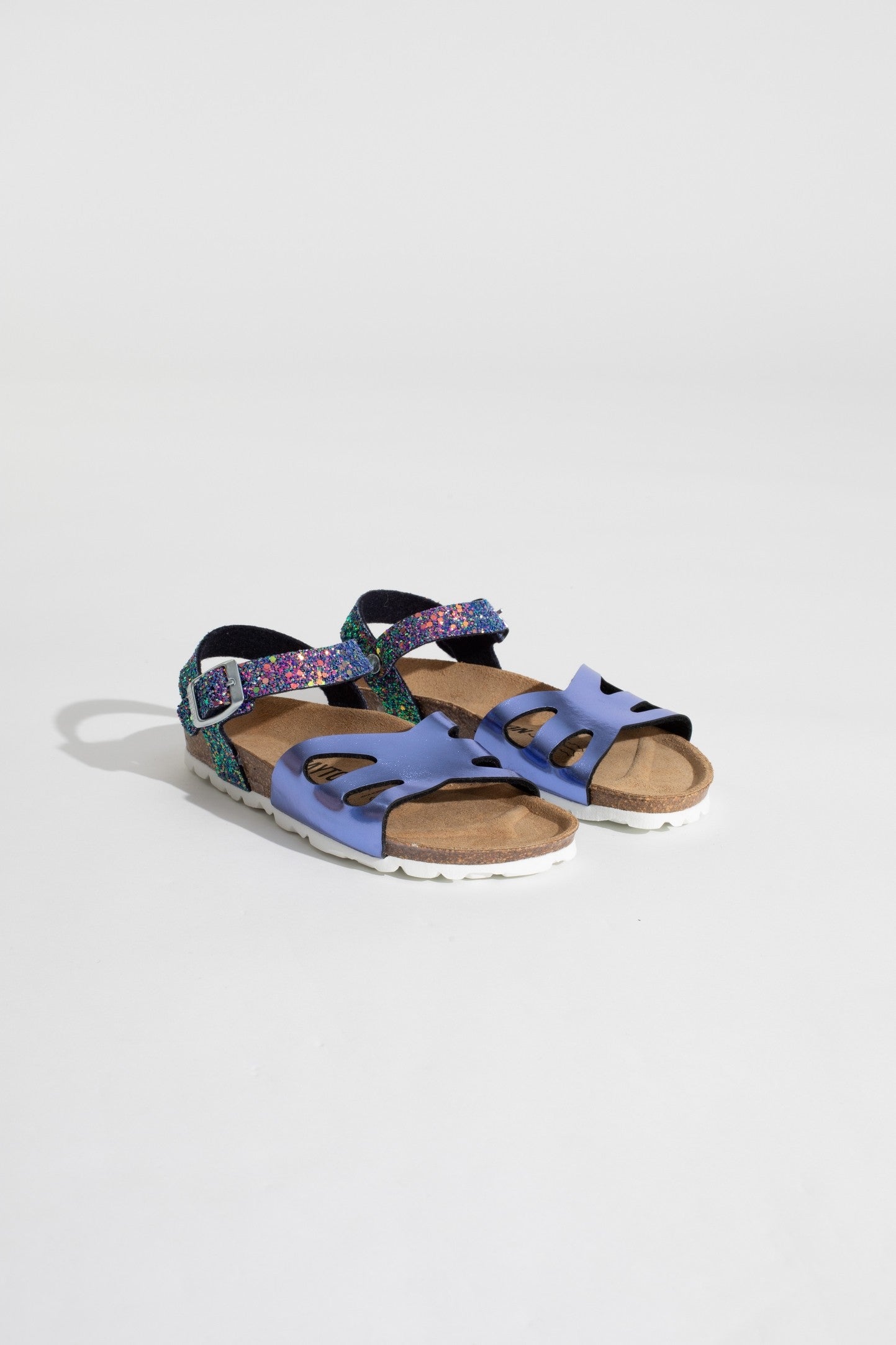 Blue and sequined Butterfly Multi-Strap Sandals