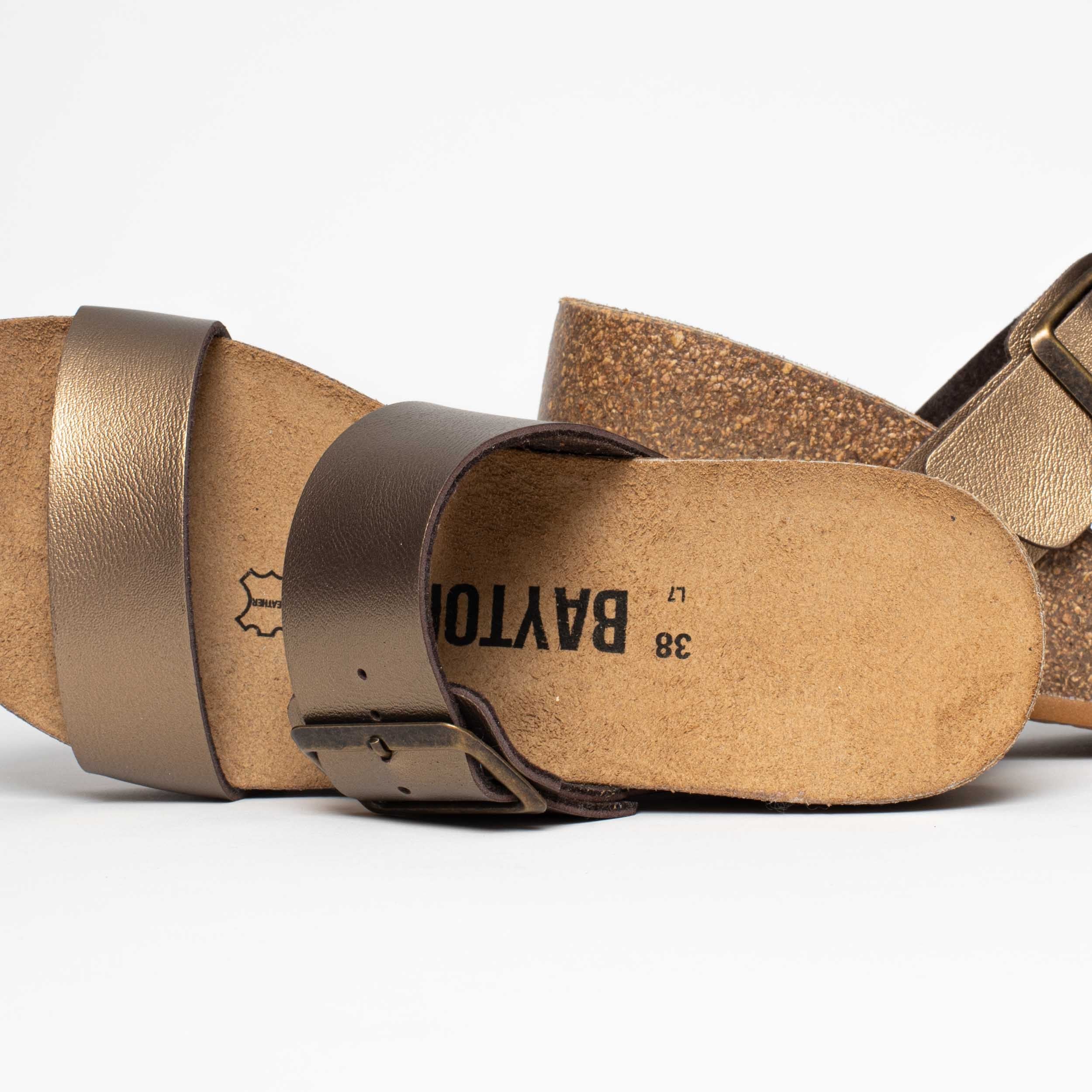 Sandalias Newcastle Cuña Y Semicuña Bronce