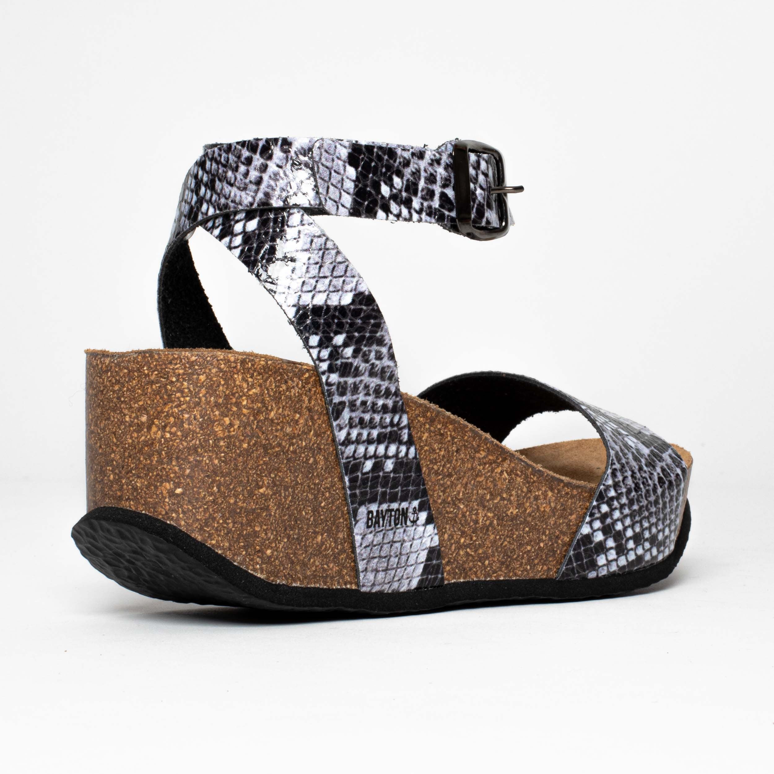 Sandalias Sol Cuña y Semicuña Pitón Gris