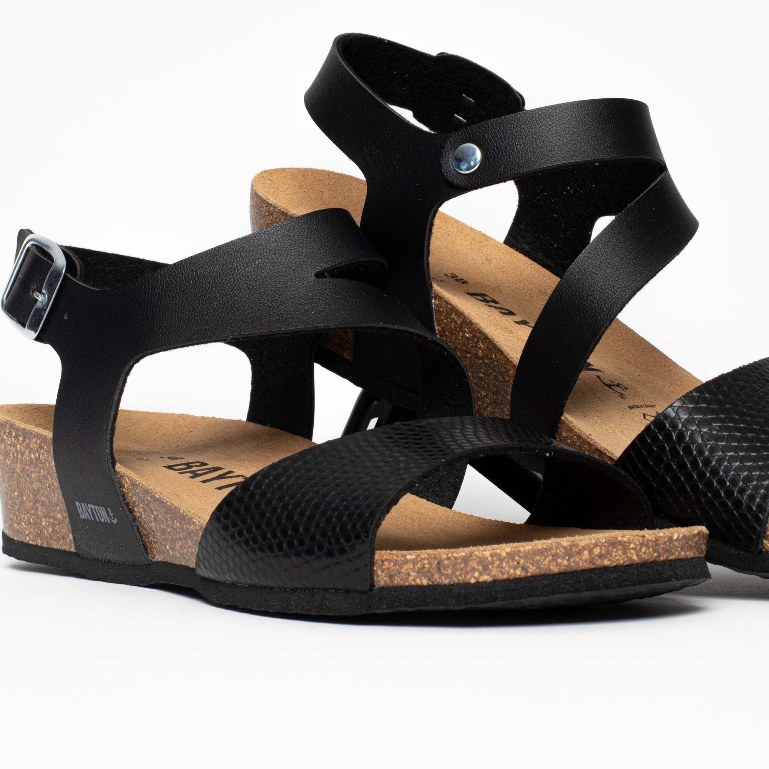Reus Sandalias Cuña Y Semicuña Negro