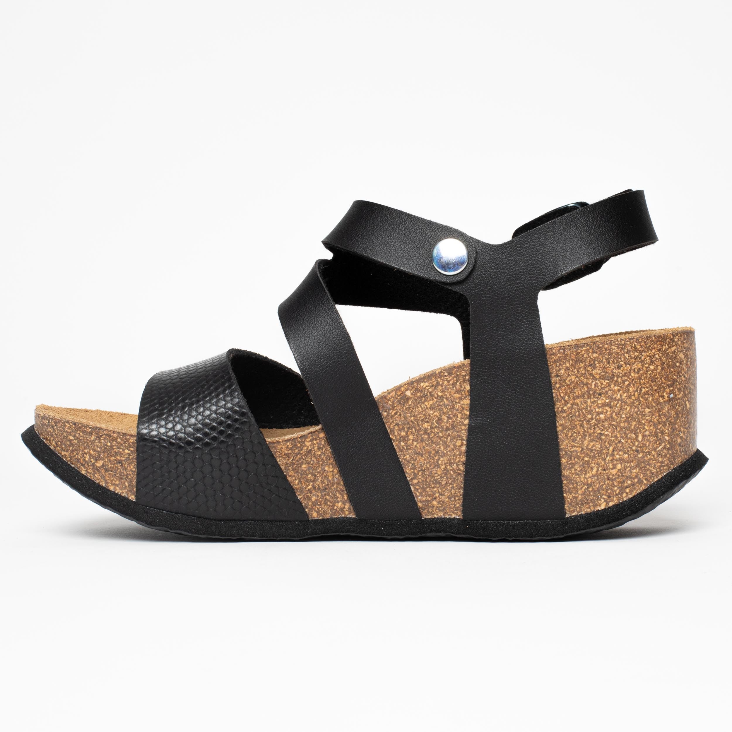 Sandalias Ibiza Cuña Y Semicuña Negro