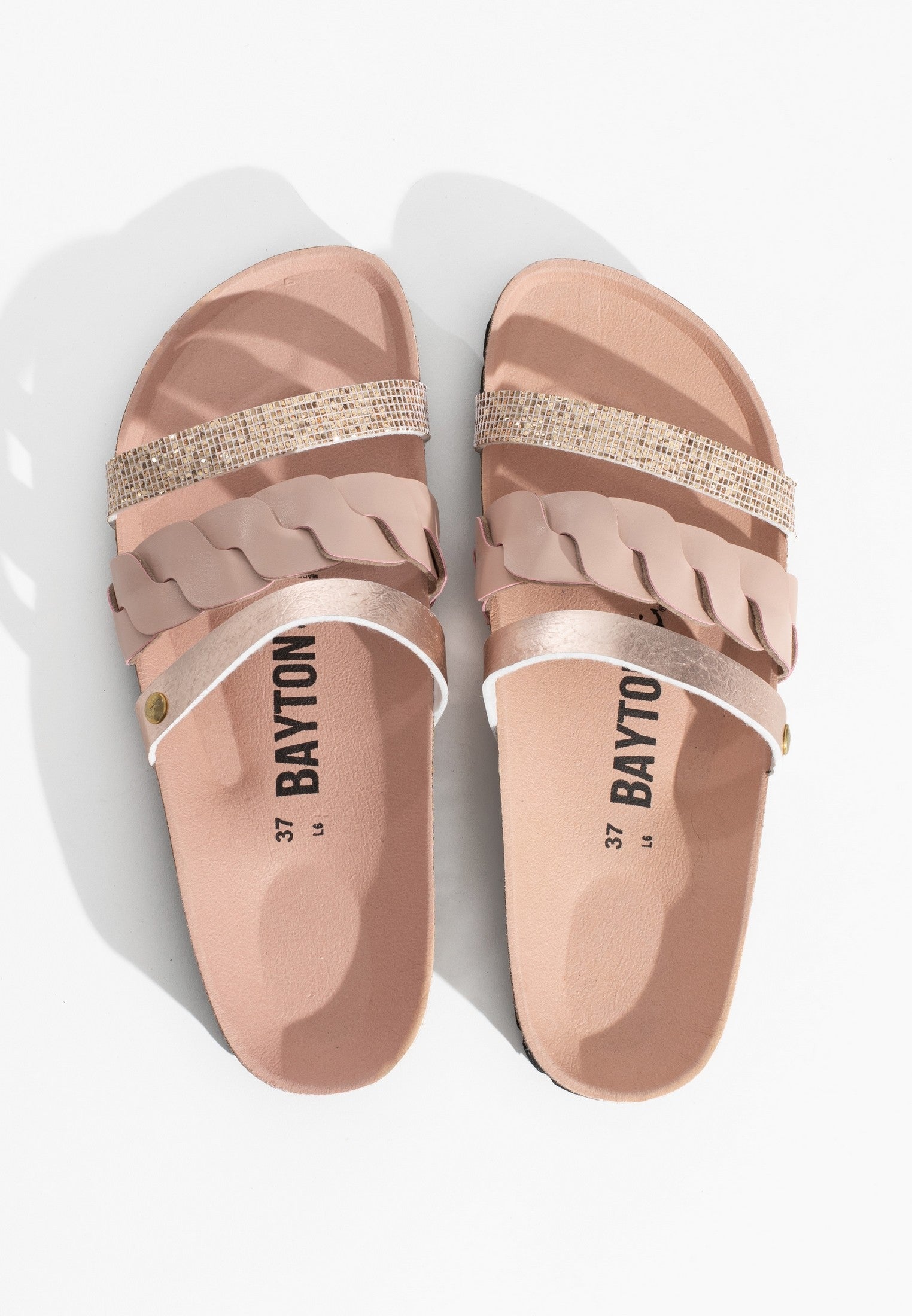 Sandales-Corail-Rose-Dorées-Multi-Brides-Bayton-femme