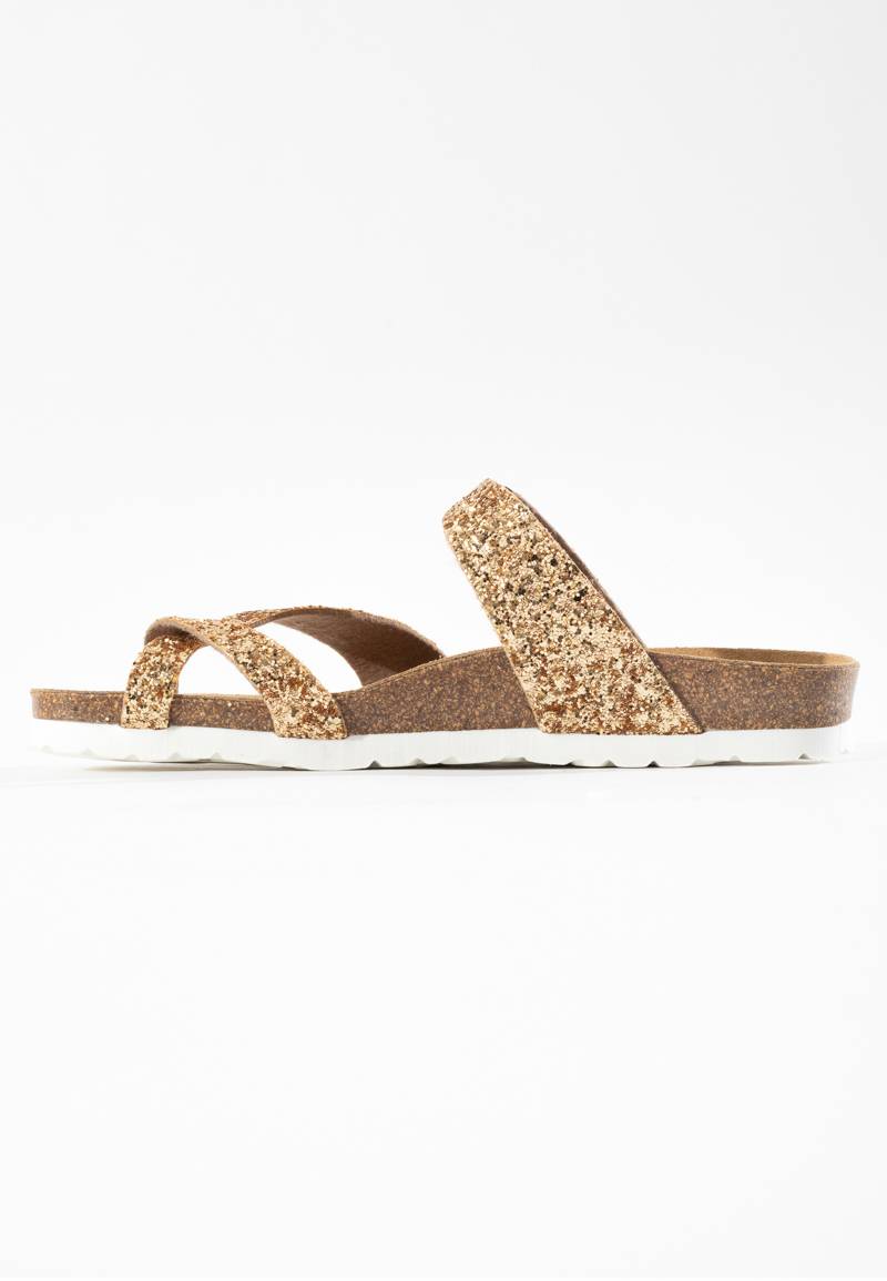 Sandales Diane Dorées à Entre-Doigts