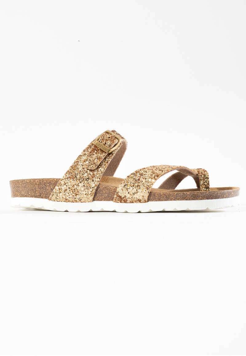 Sandalias doradas con puntera Diane
