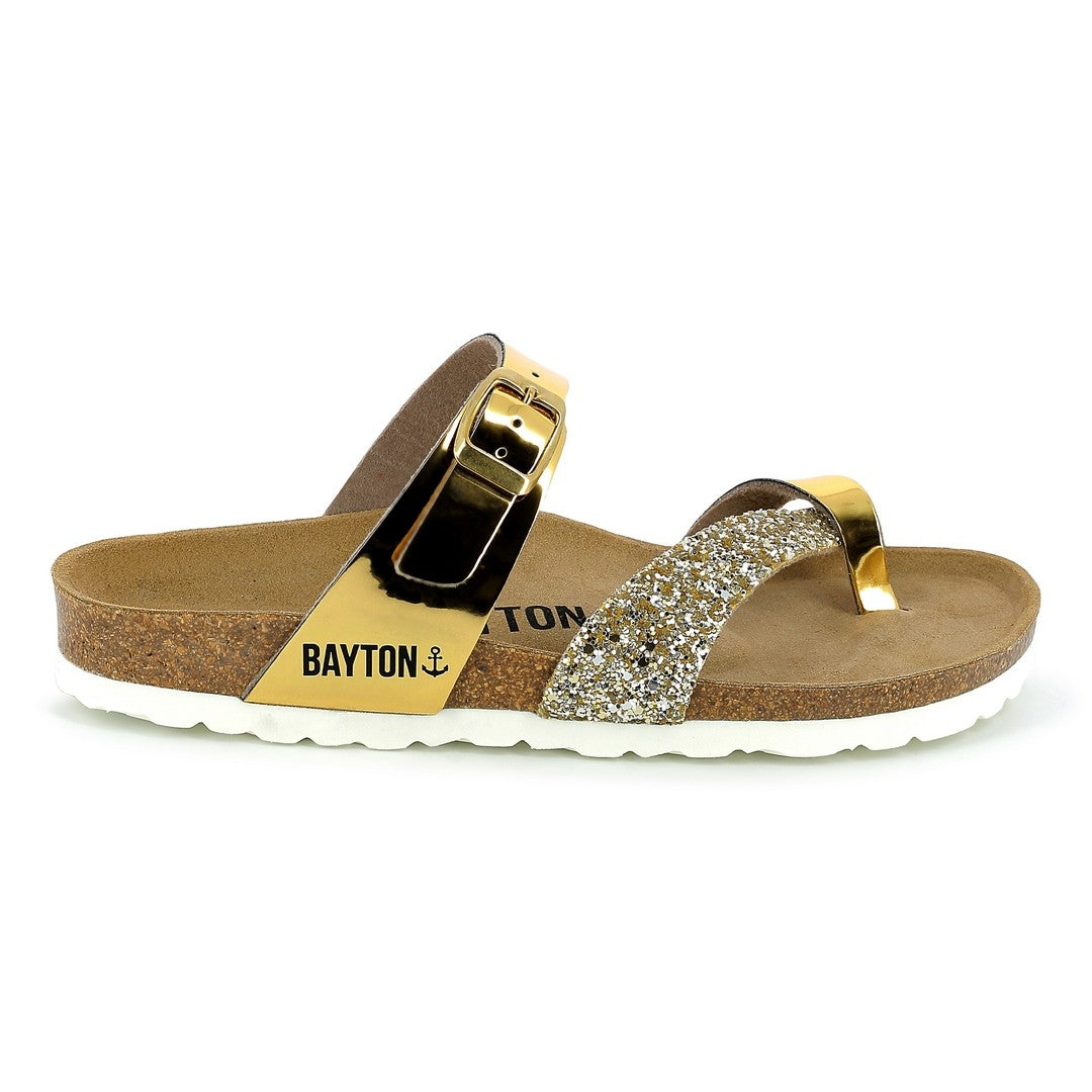 Diane Gold Toe-Strap Sandals