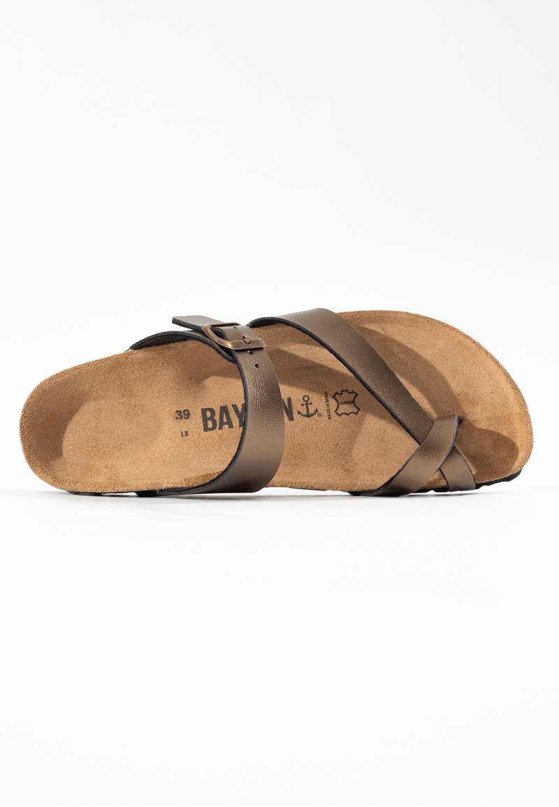 Diane Bronze Toe-Strap Sandals