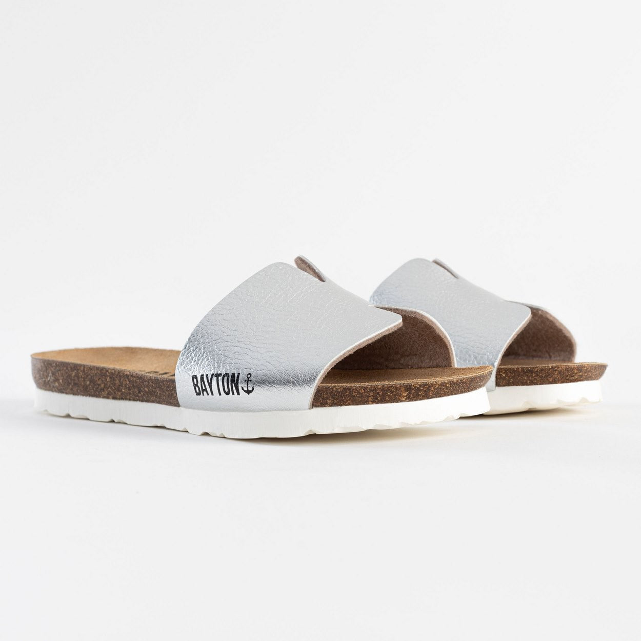 Djilian Slim Silver 1 Strap Sandals