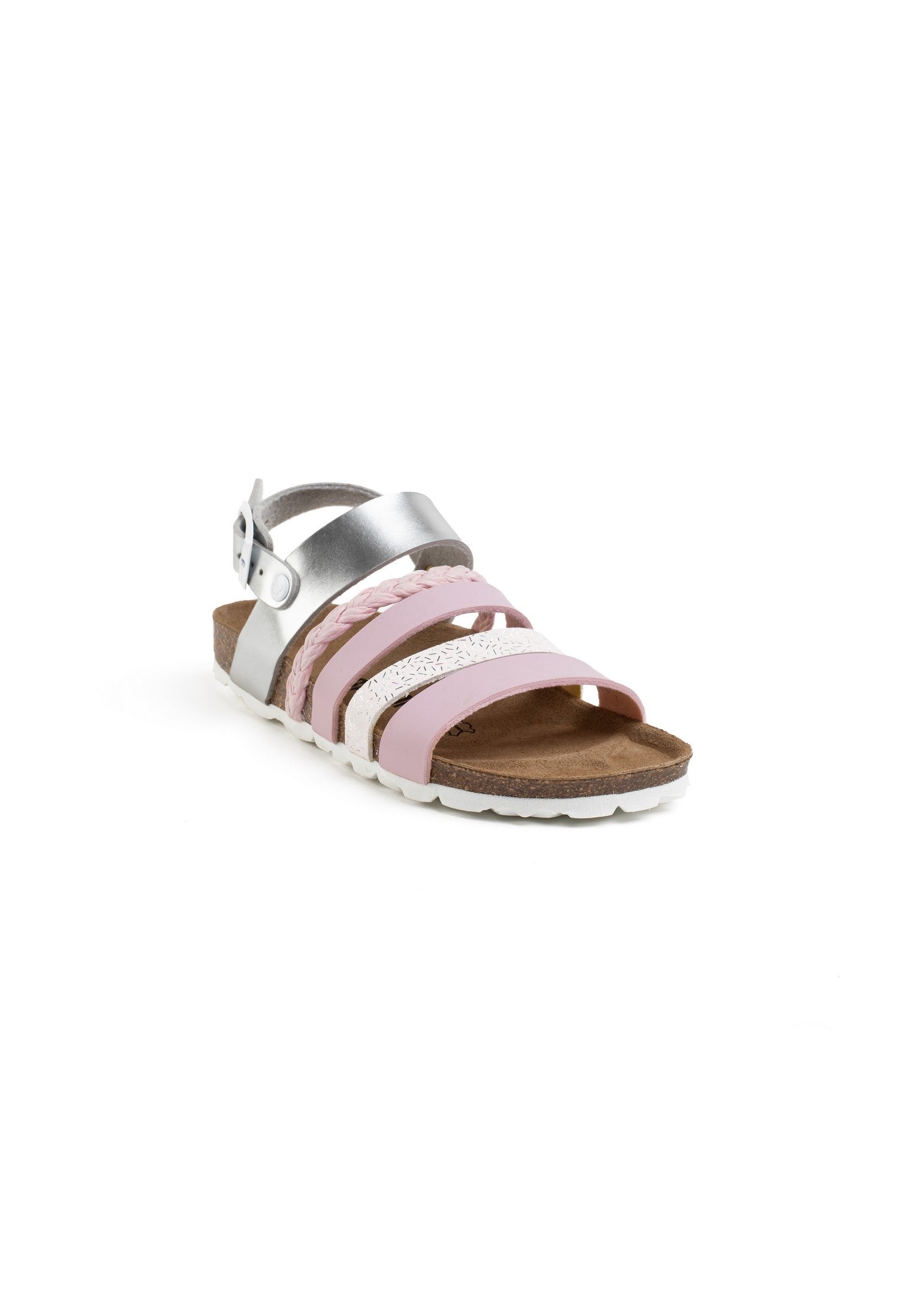 Joy Pink and Silver Multi-Strap Sandals