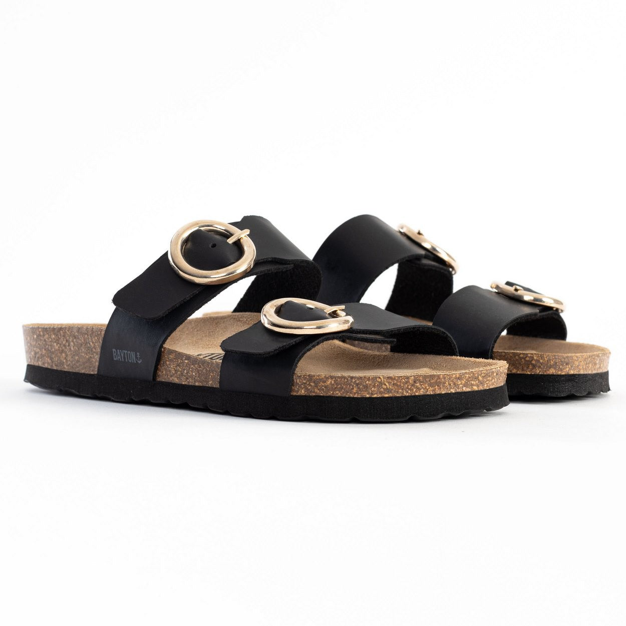 Sandales-2-Brides-Lugo-Noir-Bayton-femme
