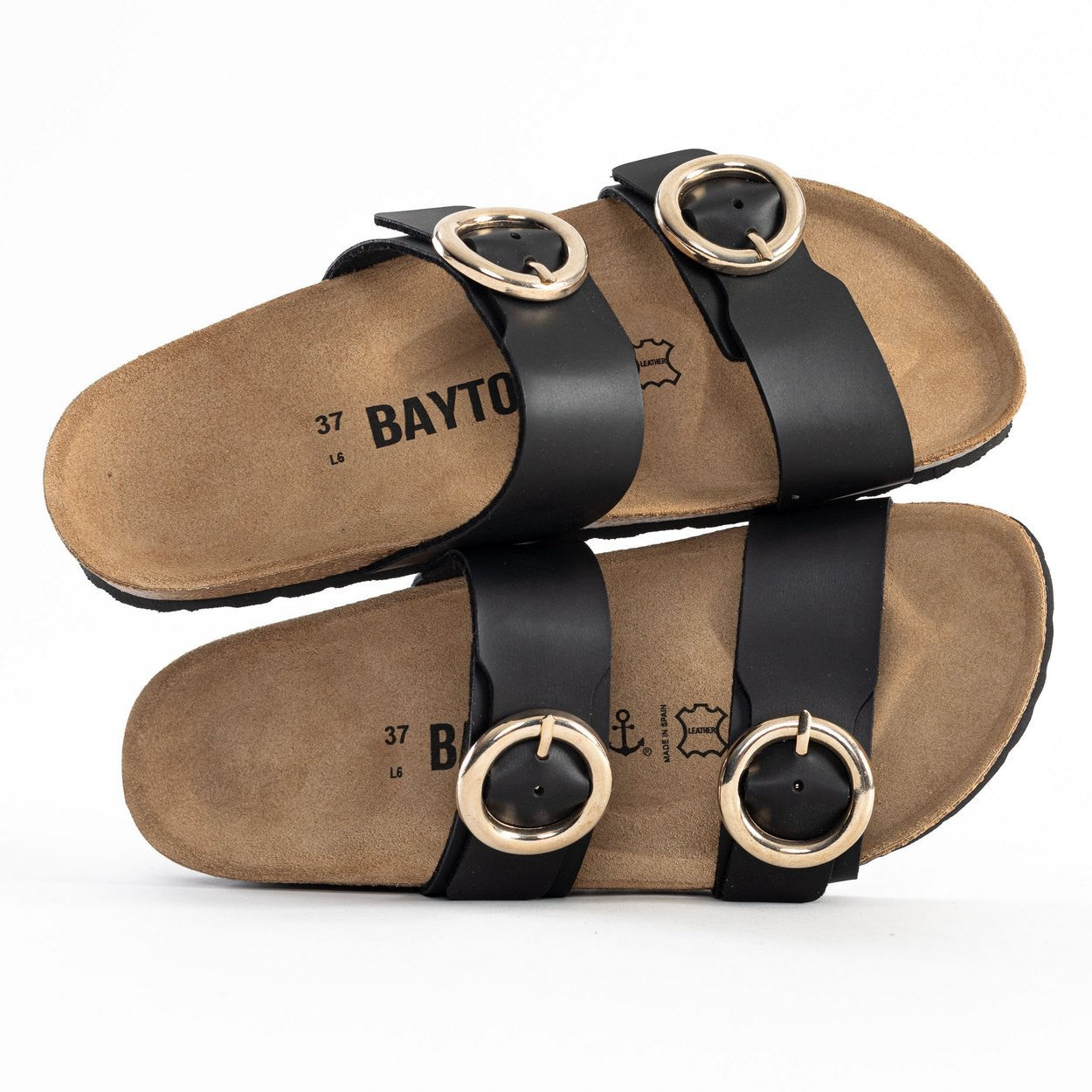Sandales-2-Brides-Lugo-Noir-Bayton-femme