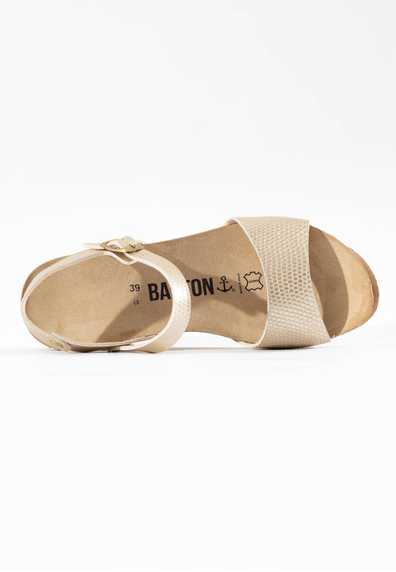 Sandalias Maya Platino Cuña y Semicuña