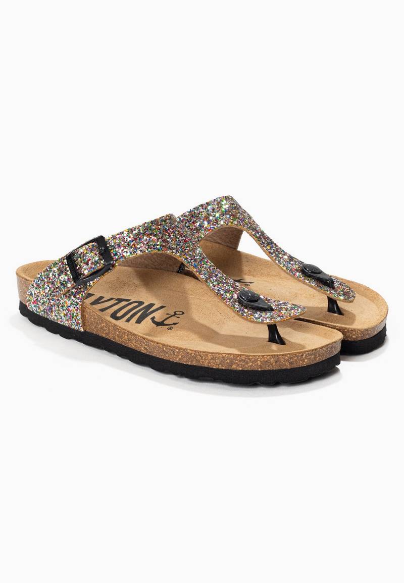 Sandales Mercure Multicolore pailletées à Entre-Doigts