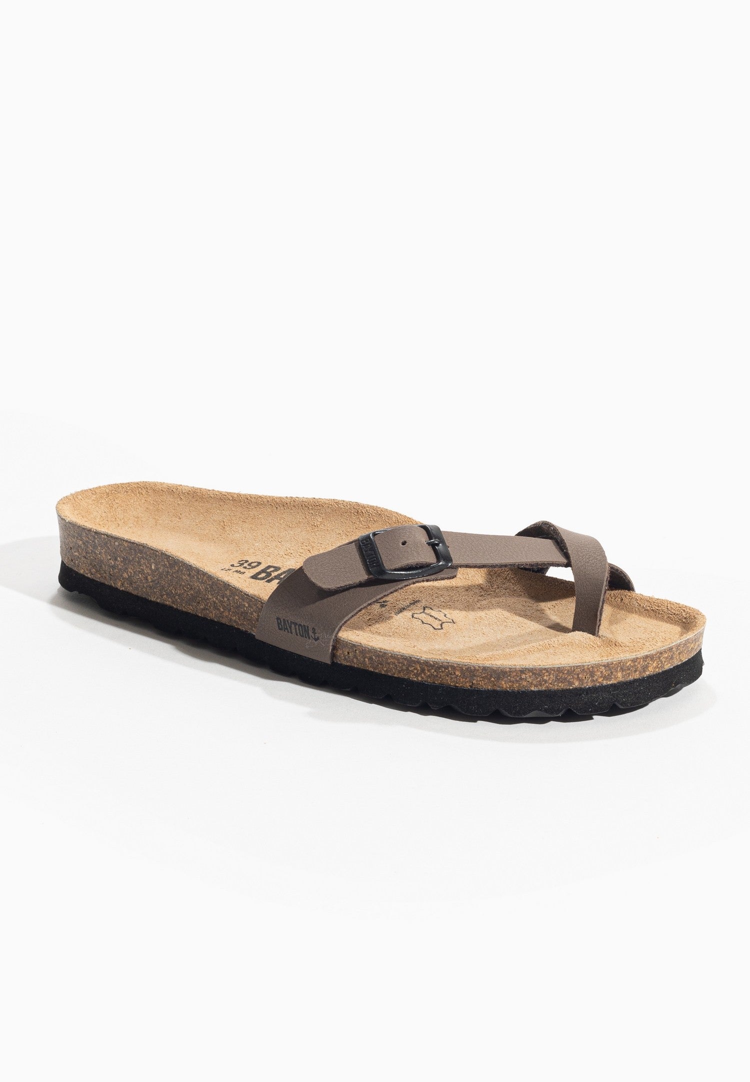 Miya Brown Toe-Strap Sandals
