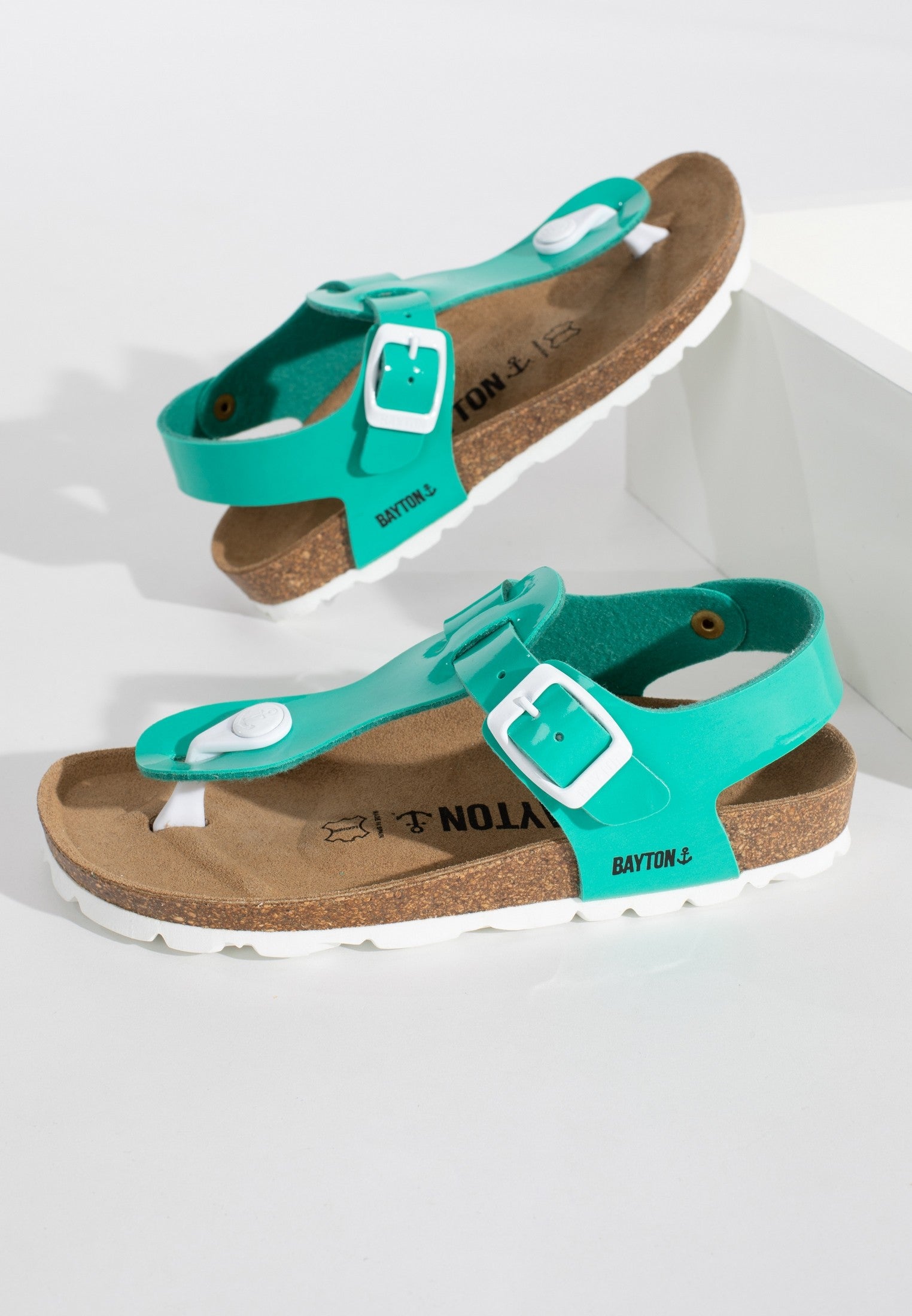 Rhea Green Toe Sandals