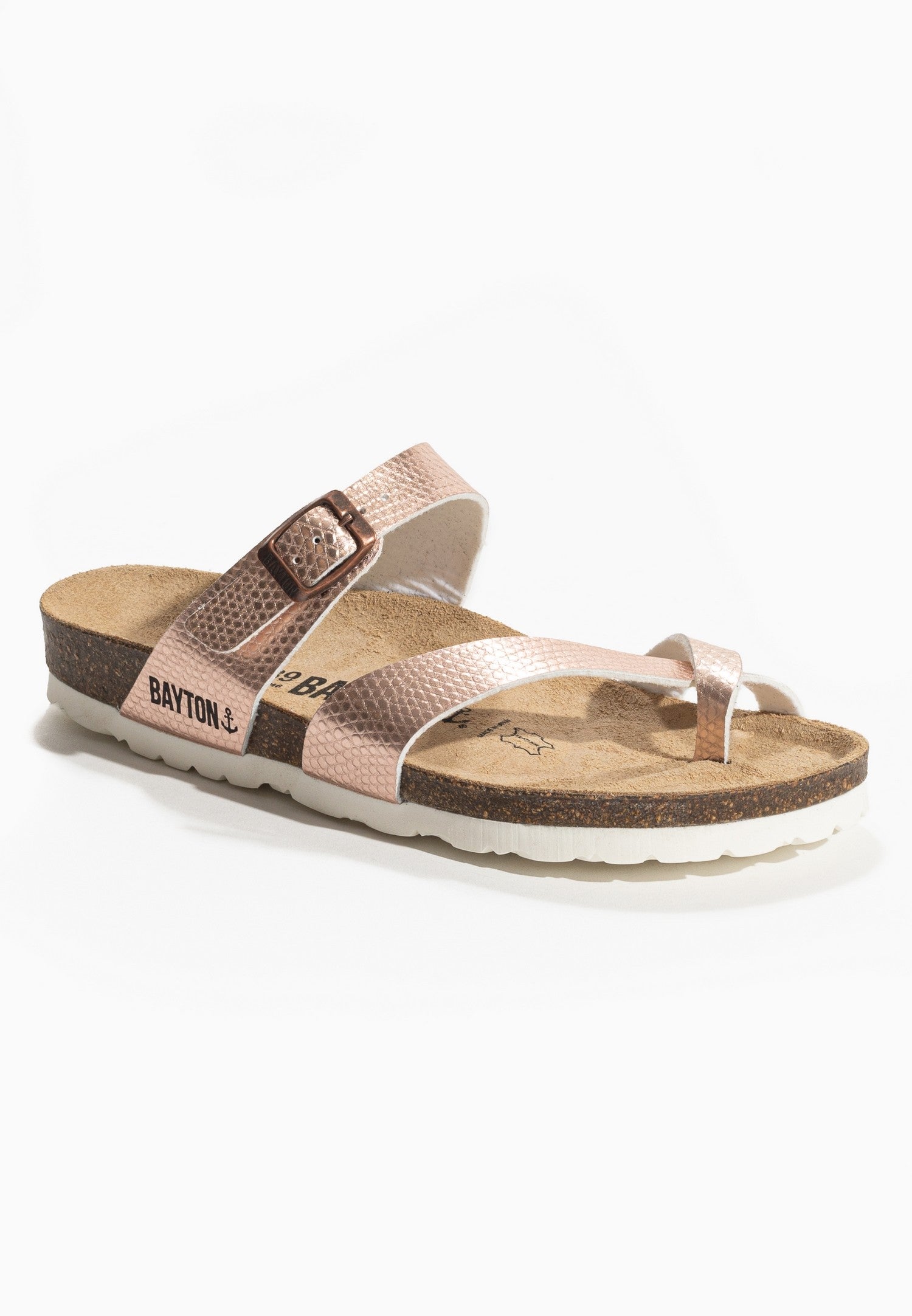 Triade Rose Gold Toe Post Sandals
