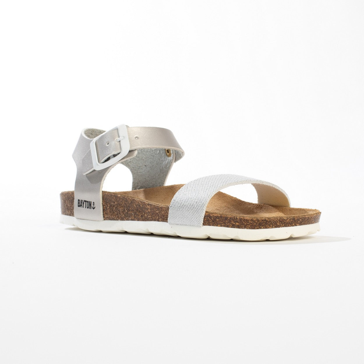 Sandales Multi-Brides Tyche Blanc Et Argentées