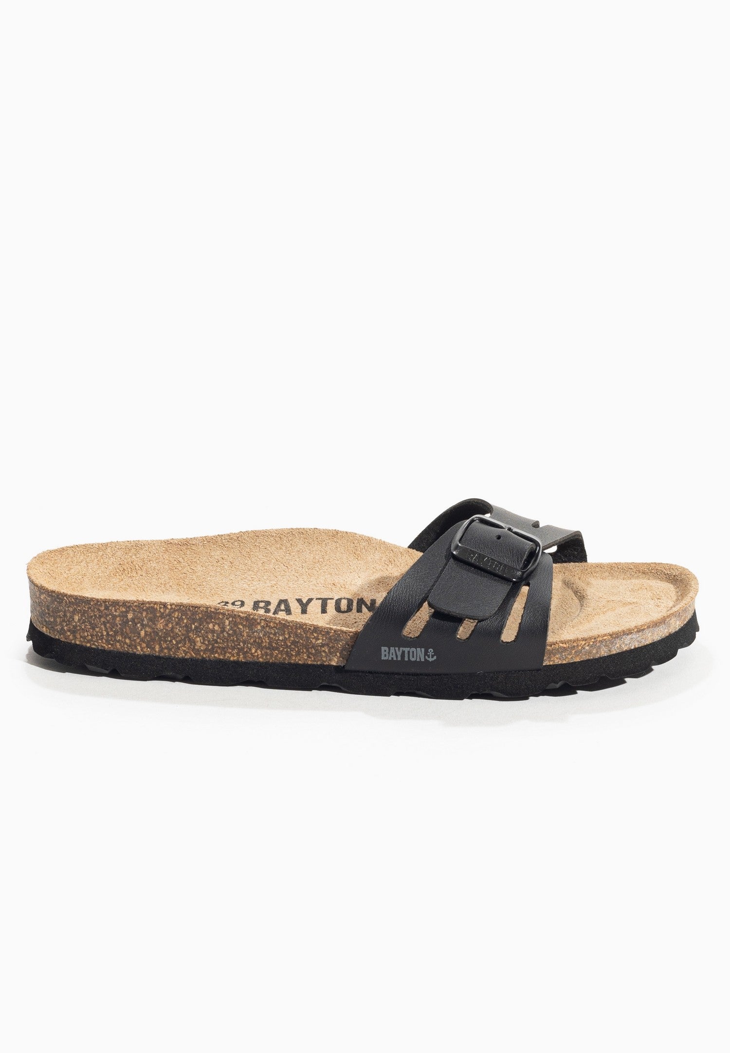 Black Velvet 1 Strap Sandals