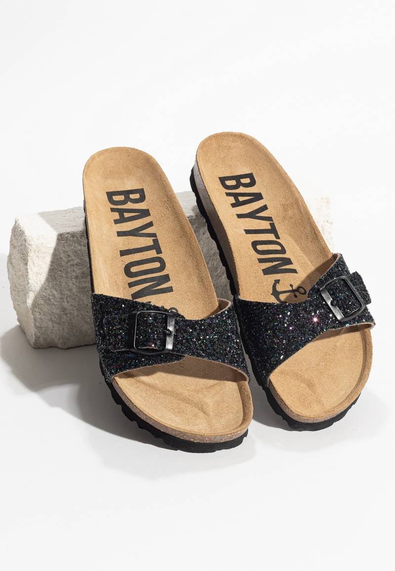 Sandalias Zephyr Negro brillo