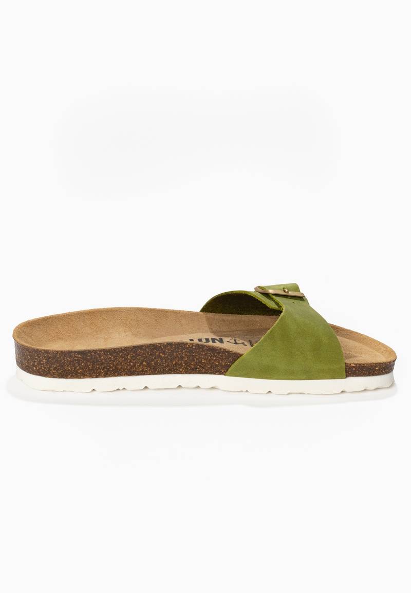 Sandales 1 Bride Zephyr Vert 100% Cuir