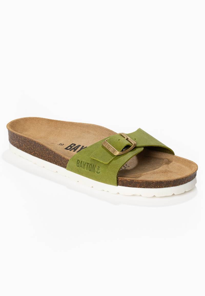 Sandales 1 Bride Zephyr Vert 100% Cuir