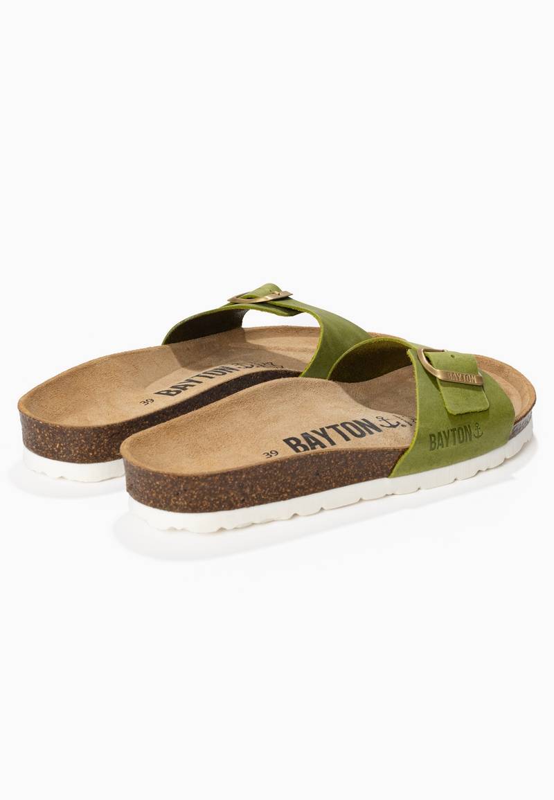 Sandales 1 Bride Zephyr Vert 100% Cuir