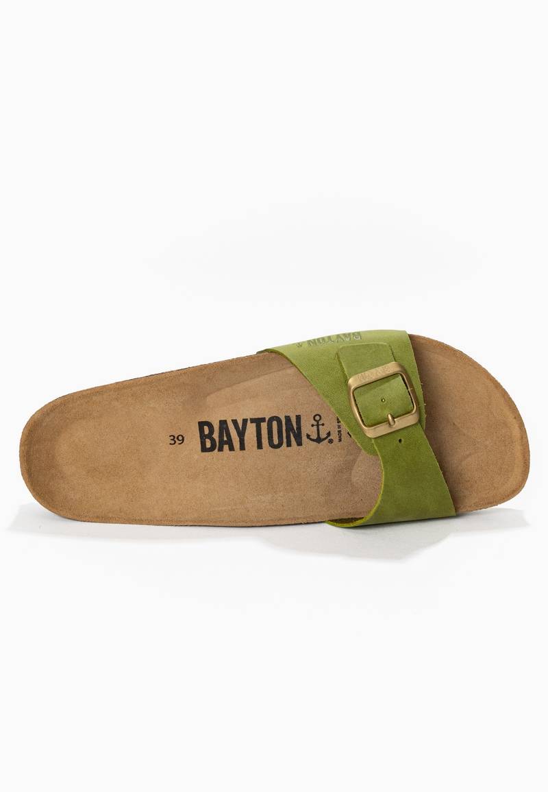 Sandales 1 Bride Zephyr Vert 100% Cuir